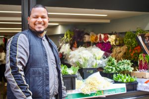Troy Baksh and his shop in the NYC Flower District