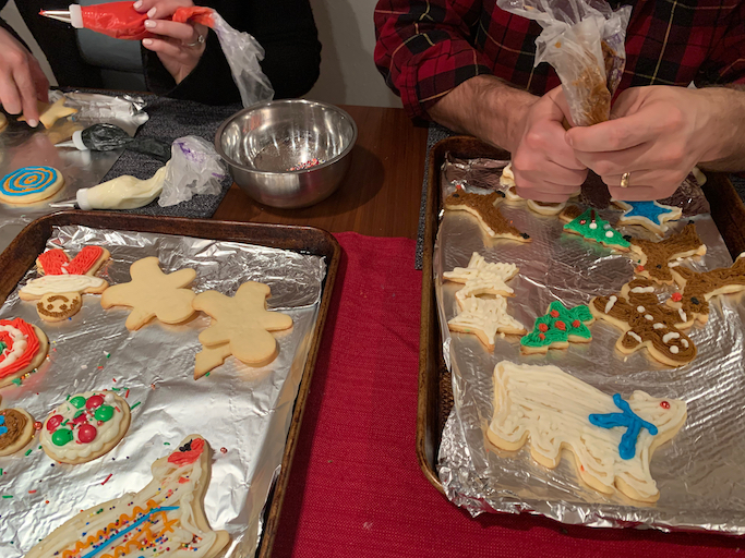 Decorating cookies for December ADVENTure