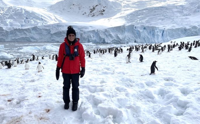 Lynne Warne in Antarctica